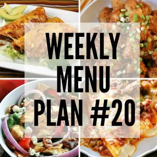We’ve put together a WEEKLY MEAL PLAN to make your week a bit easier! We’ve got dinner planned so you don’t have to worry!