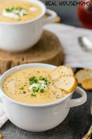 Slow Cooker Broccoli Cheese Soup with Video ⋆ Real Housemoms