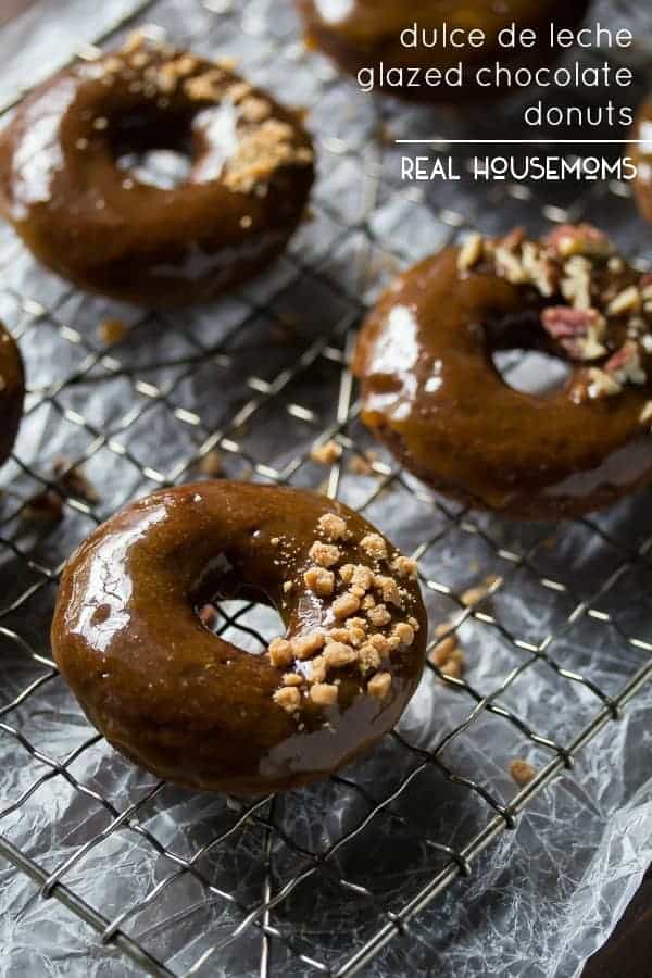 DULCE DE LECHE GLAZED CHOCOLATE DONUTS are a sinfully good breakfast treat!