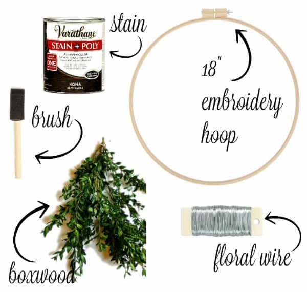 Our SIMPLE EMBROIDERY HOOP WREATH gives you the boxwoods you love without breaking the bank!