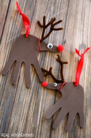 Handprint Reindeer Ornaments ⋆ Real Housemoms