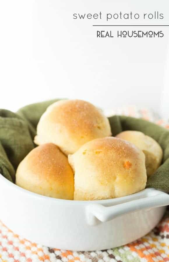 These SWEET POTATO ROLLS are the perfect roll for Thanksgiving and to use leftover sweet potatoes!