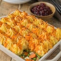 With THANKSGIVING LEFTOVERS TURKEY SHEPHERD'S PIE, you get the perfect bite in every bite because all the flavors are in one delicious layer!