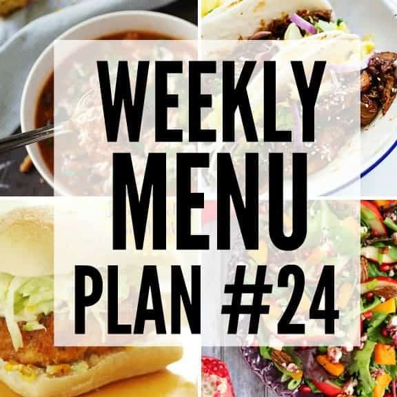 We’ve put together a WEEKLY MEAL PLAN to make your week a bit easier! We’ve got dinner planned so you don’t have to worry!