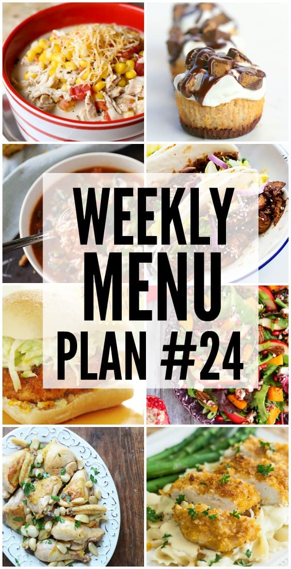 We’ve put together a WEEKLY MEAL PLAN to make your week a bit easier! We’ve got dinner planned so you don’t have to worry!