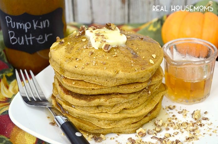 PUMPKIN BUTTER PANCAKES are one of the best ways to wake up on a cold morning!