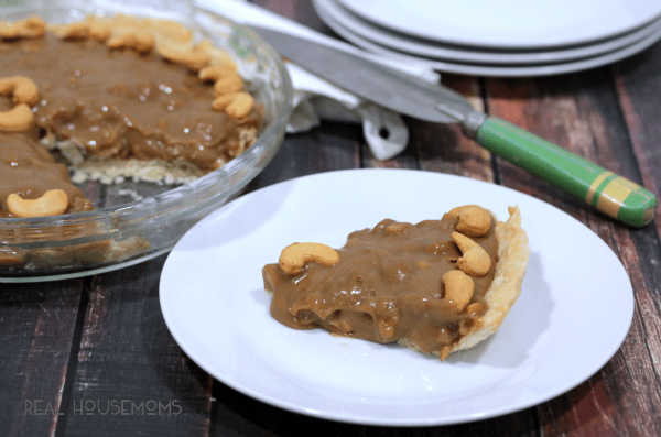 SALTED CARAMEL CASHEW PIE is a rich combination of sweet and salty you'll crave!