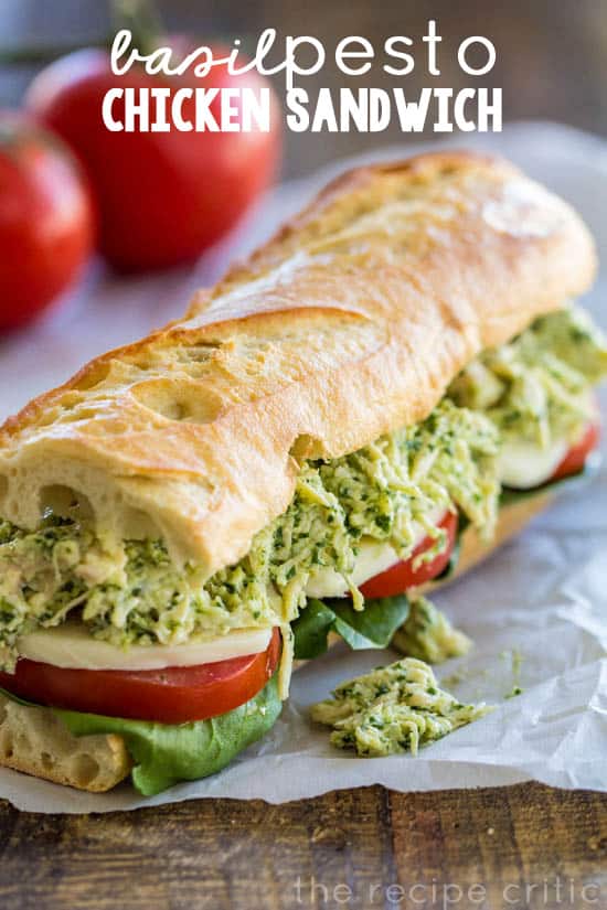 Basil Pesto Chicken Sandwich - The Recipe Critic