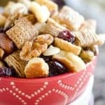 CRANBERRY CINNAMON SNACK MIX is an easy party bite perfect for the holidays!
