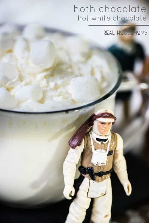 HOTH CHOCOLATE is a delicious white hot chocolate to help warm you up after patrolling Hoth, or you know, hanging Christmas lights!