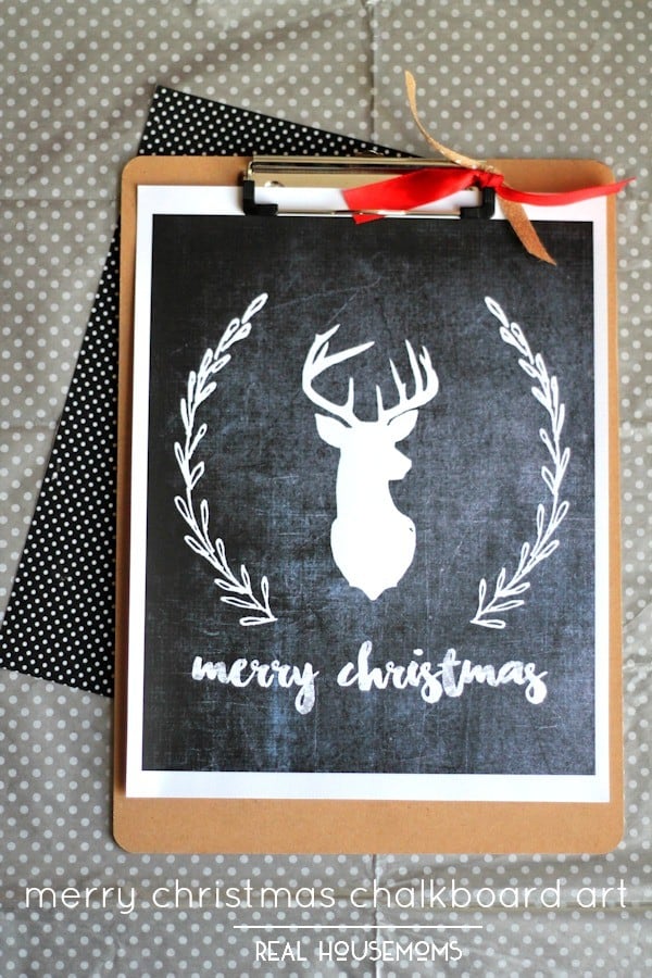 You can't go wrong with adding this Merry Christmas Chalkboard Art to your home decor this holiday season!
