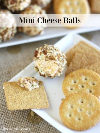 Mini cheese ball recipe at lizoncall.com