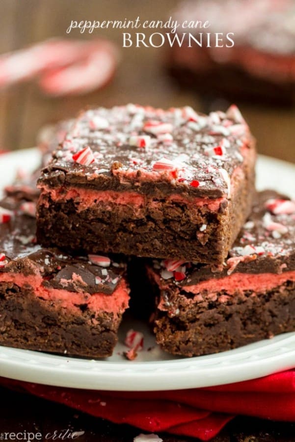 Peppermint Candycane Brownies - The Recipe Critic