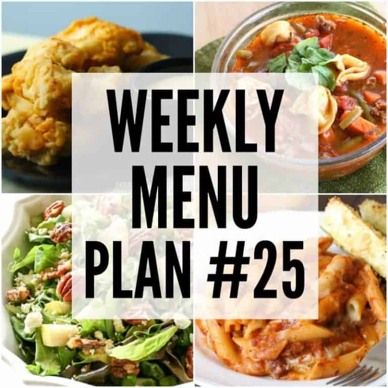 We’ve put together a WEEKLY MEAL PLAN to make your week a bit easier! We’ve got dinner planned so you don’t have to worry!
