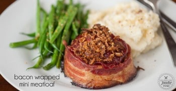 Bacon Wrapped Mini Meatloaf | Self Proclaimed Foodie