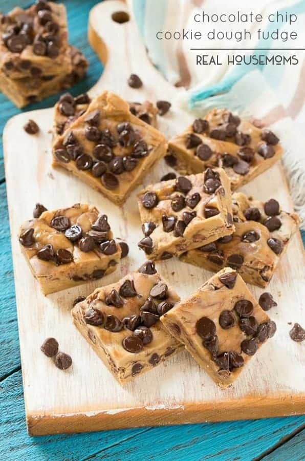 CHOCOLATE CHIP COOKIE DOUGH FUDGE is a sweet treat that's the perfect way to satisfy your cookie dough cravings!