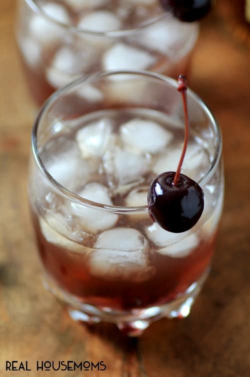 Our BOURBON CHERRY SMASH is a whiskey cocktail with the wonderful flavors of cherry that's brightened up with meyer lemon simple syrup!