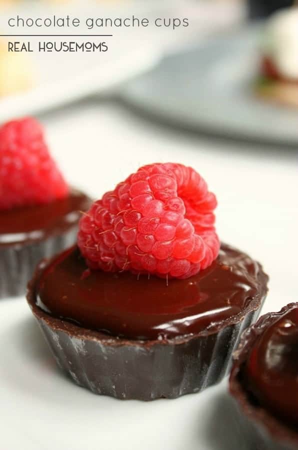 These CHOCOLATE GANACHE CUPS are chocolate cups filled with a silky chocolate ganache and topped with a dark chocolate glaze!