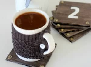 DIY WOODEN COASTERS ARE a quick, easy & super cheap project that could double as a cute homemade gift for someone special!