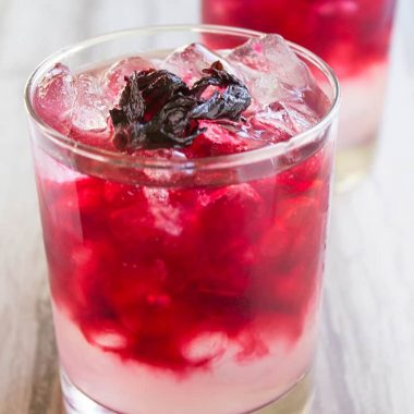 Our SPIKED HIBISCUS LEMONADE is simple, delicious, and absolutely gorgeous! Everything I love when serving a cocktail to guests!