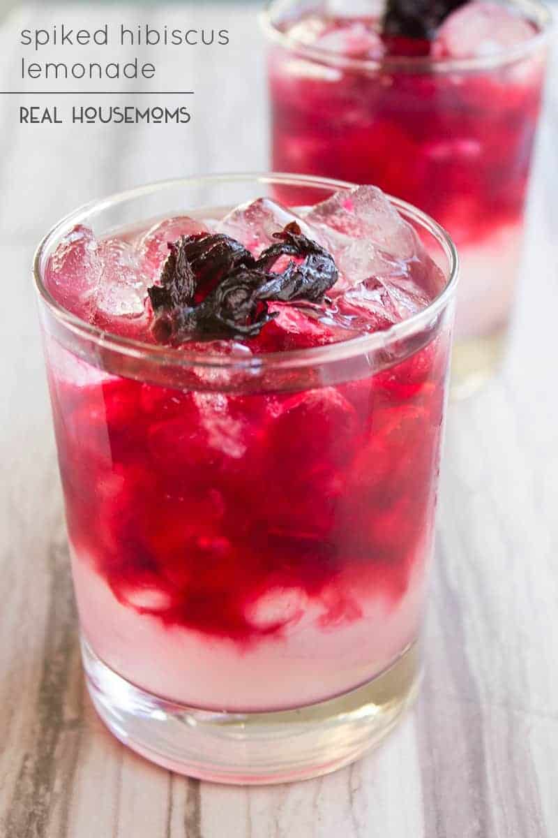 Our SPIKED HIBISCUS LEMONADE is simple, delicious, and absolutely gorgeous! Everything I love when serving a cocktail to guests!
