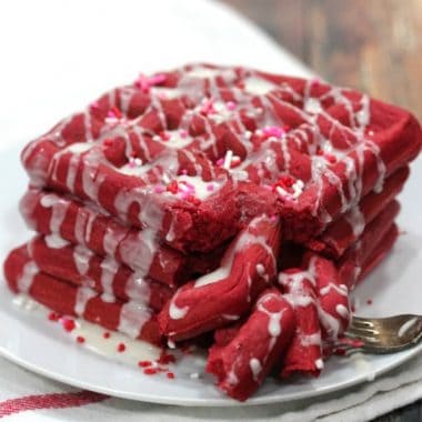 RED VELVET WAFFLES are the perfect way to making any morning a little more special!