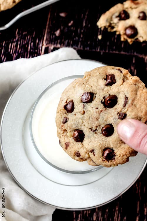 SECRET INGREDIENT CHOCOLATE CHIP COOKIES are mega soft and chewy and just waiting to become one of your new favorite cookies!