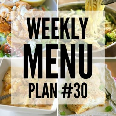 We’ve put together a WEEKLY MEAL PLAN to make your week a bit easier! We’ve got dinner planned so you don’t have to worry!