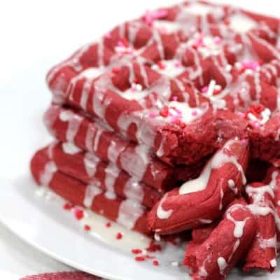 RED VELVET WAFFLES are the perfect way to making any morning a little more special!