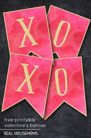 Free Printable Valentine's Banner ⋆ Real Housemoms