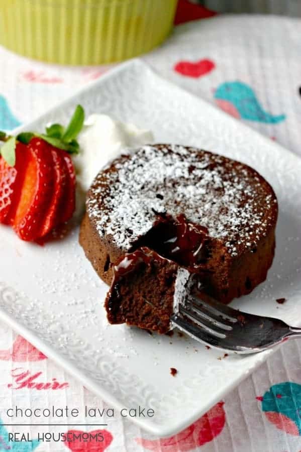 EASY CHOCOLATE LAVA CAKE is an elegant dessert idea that's easier to make than you might think!
