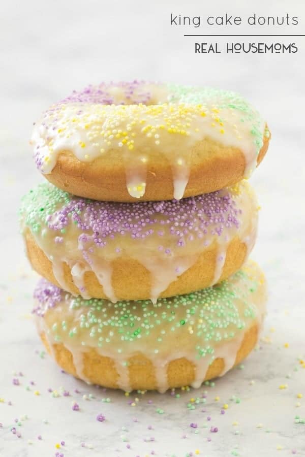 Start your Mardi Gras celebration with these King Cake Donuts. Just be sure to enjoy no later than Fat Tuesday!