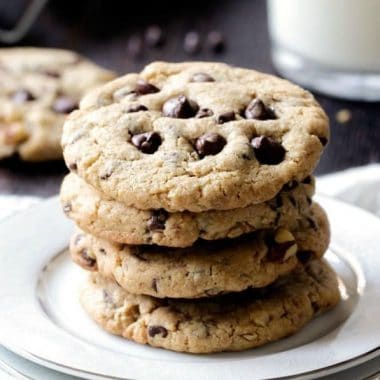 SECRET INGREDIENT CHOCOLATE CHIP COOKIES are mega soft and chewy and just waiting to become one of your new favorite cookies!