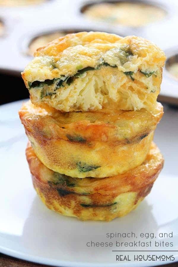 These SPINACH, EGG, AND CHEESE BREAKFAST BITES are such an easy breakfast and are a great meal when you are on the go!