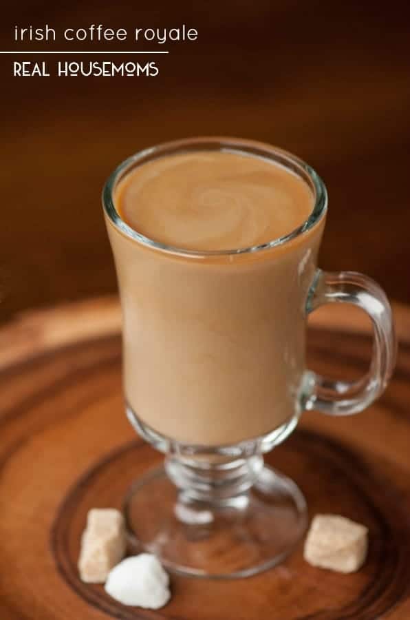 If you're looking for coffee with a kick, end your day with this hot IRISH COFFEE ROYALE made with brandy and Irish cream!