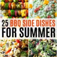 vertical collage of bbq side dishes