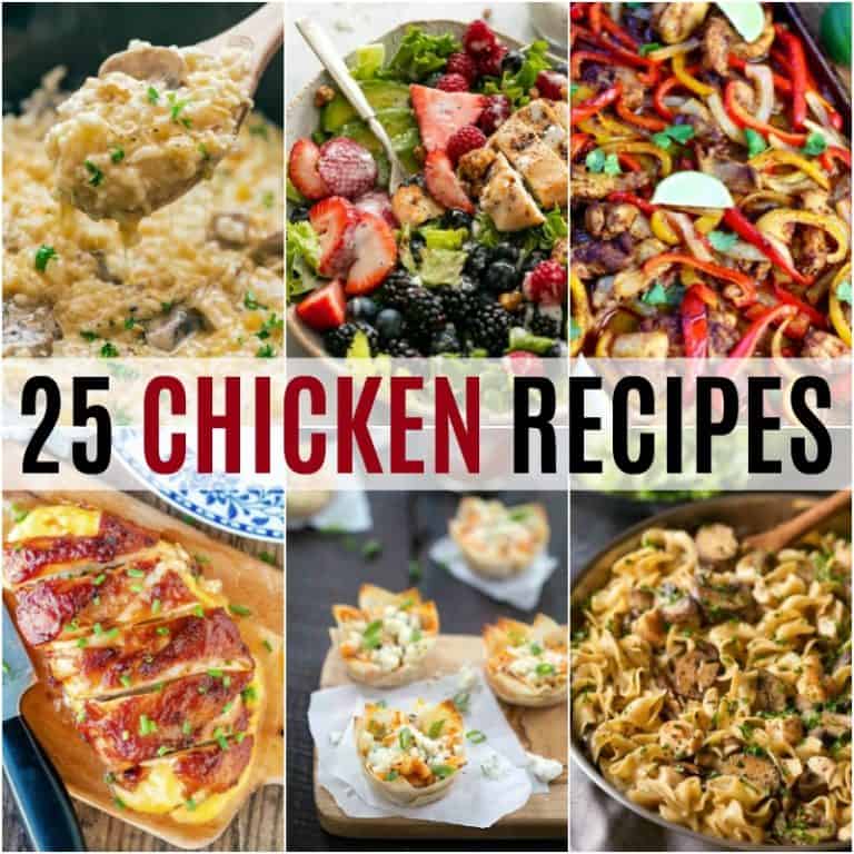 Bring your family running to the table with these 25 Chicken Recipes! From appetizers to dinner, you'll find a delicious way to enjoy your favorite meat!