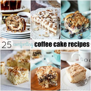 I love a little something sweet for breakfast or brunch, and these 25 COMFORTING COFFEE CAKE RECIPES are the best bite to have with your morning coffee!