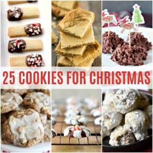 'Tis the season for holiday baking!  Get inspired by these 25 Cookies for Christmas that are sure to be a hit with all your friends and family!
