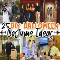 square collage of diy halloween costumes & ideas with text