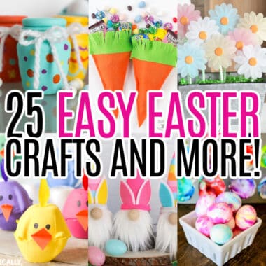square collage of easter craft ideas with text overlay