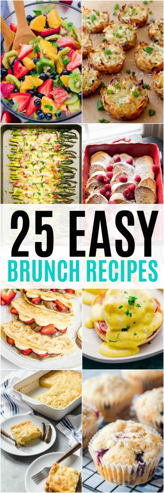 Wake up late and still get breakfast on the table with these 25 Easy Brunch Recipes!  They're sure to kick off your lazy weekend in the most delicious way!
