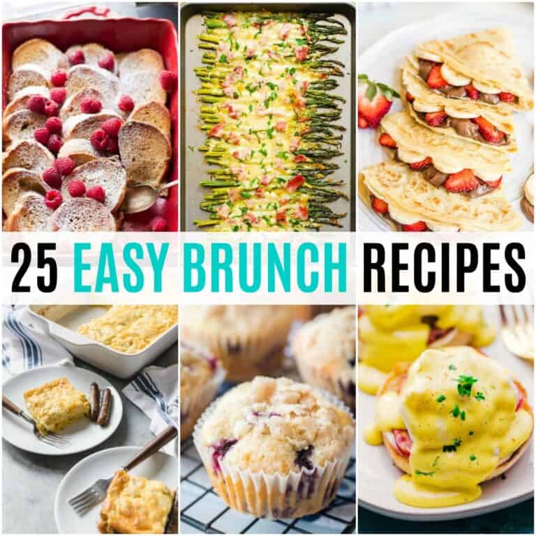 Wake up late and still get breakfast on the table with these 25 Easy Brunch Recipes!  They're sure to kick off your lazy weekend in the most delicious way!