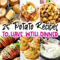 square collage of easy potatoes recipes to have with dinner