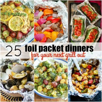 I love grilling during the summer months, but I love dinners with practically no clean up even more. With these 25 Foil Packet Dinners for Your Next Grill Out, I get the best of both worlds! These recipes are great for camping too!