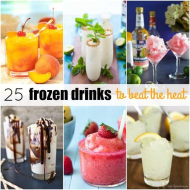 Don't let the summer temperatures get you down! We've rounded up 25 Frozen Drinks to Beat the Heat that everyone in the family will love!