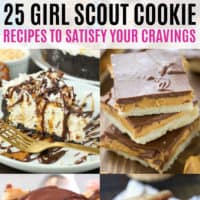 vertical collage of girl scout cookie recipes