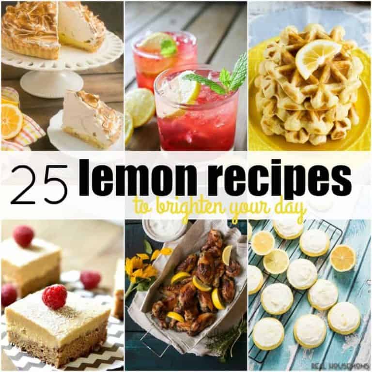 Citrus flavored recipes are my favorite this time of year and we're spreading the joy with these 25 LEMON RECIPES TO BRIGHTEN YOUR DAY!