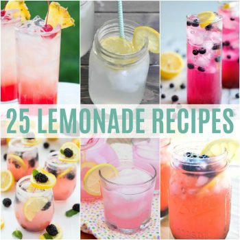 With warm summer days starting, we're thinking of ways to keep cool during the hot months. One of my favorite summer drinks is lemonade and today we've got 25 Lemonade Recipes to help you beat the heat!
