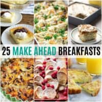 Help make your mornings a little easier with 25 Make Ahead Breakfast Recipes that are a hit with the family! Great for holiday brunch or weekend breakfast!